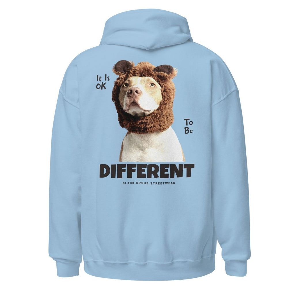 Unisex Hoodie "Different" mit hochwertigem Logo - Stick in Navy Blau - Streetwear - size_range | Black Ursus