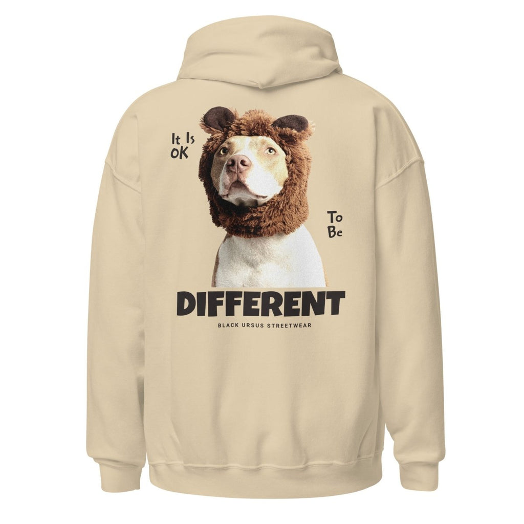 Unisex Hoodie "Different" mit hochwertigem Logo - Stick in Navy Blau - Streetwear - size_range | Black Ursus