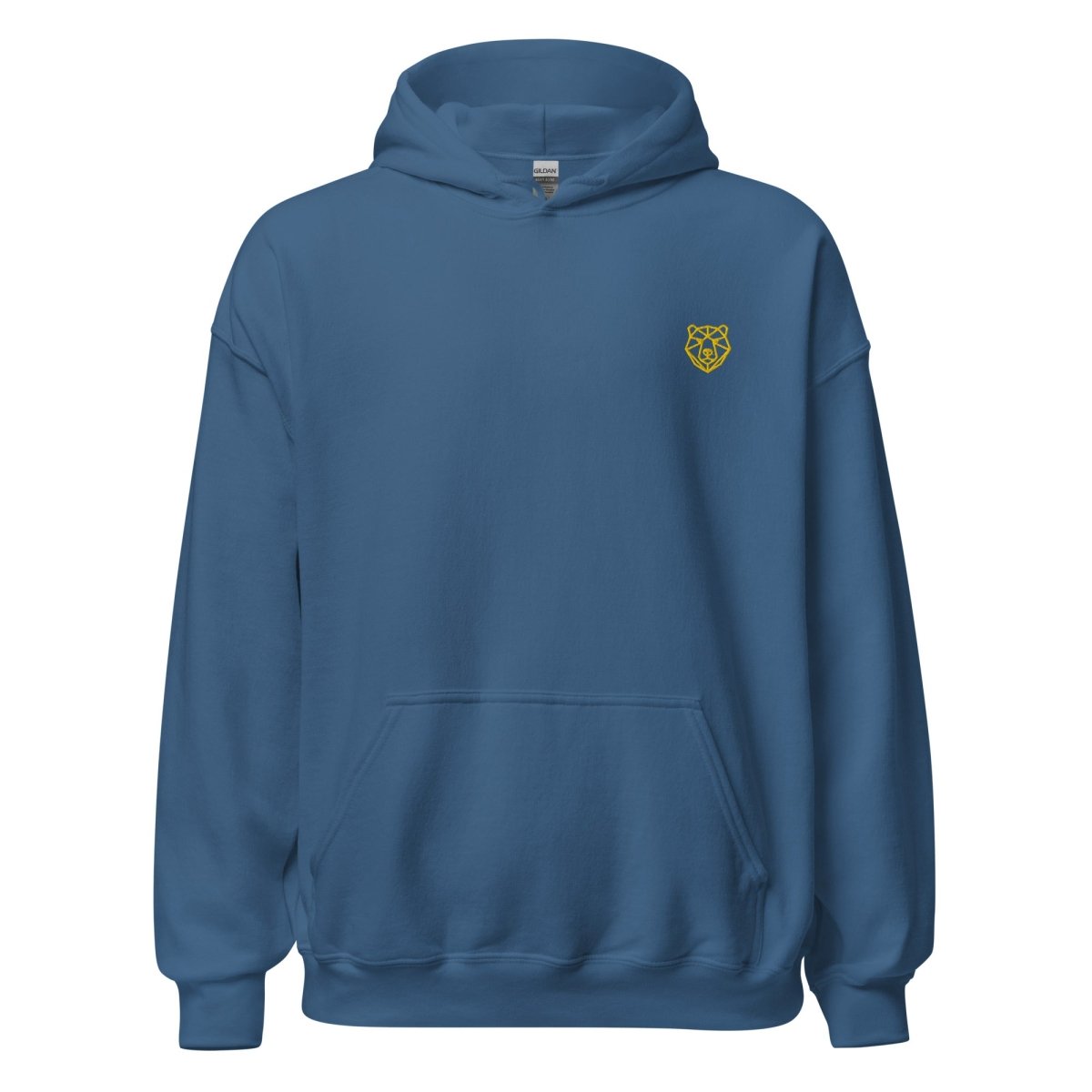Unisex Hoodie "Dragon" mit hochwertigem Logo - Stick in Farbe Gold - Black Ursus | Urban Streetwear