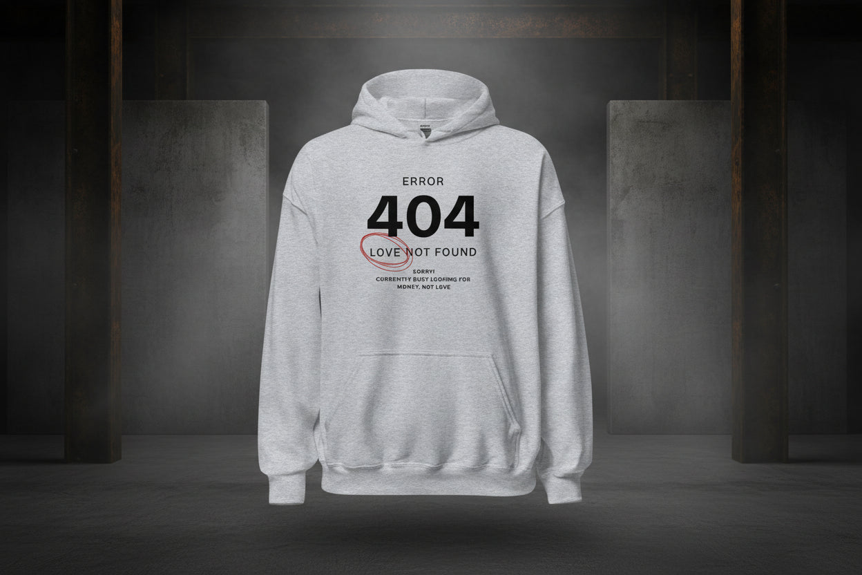 Unisex Hoodie „Error 404“ - Streetwear - size_range | Black Ursus