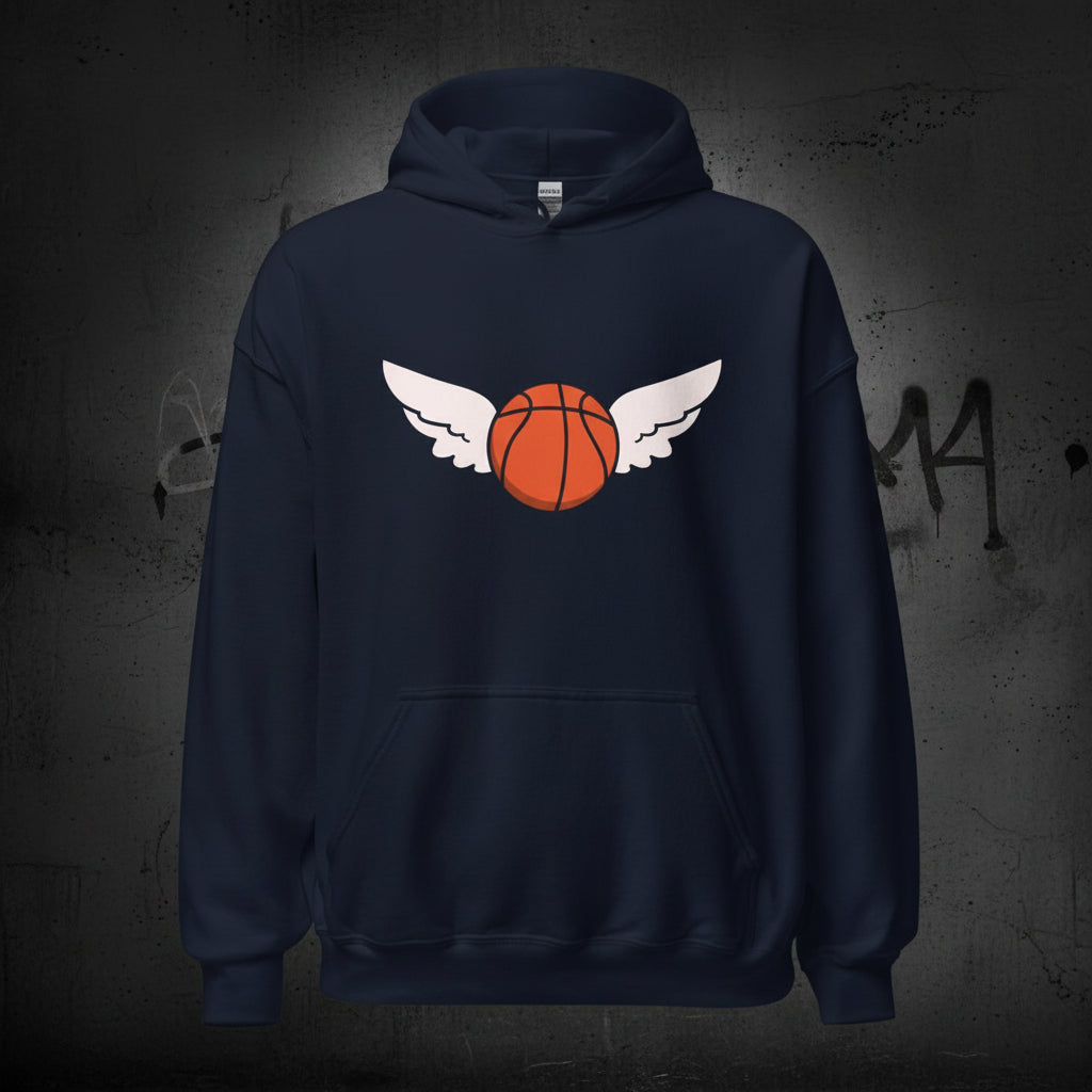 Unisex Hoodie "Flying Basketball" - Streetwear - size_range | Black Ursus