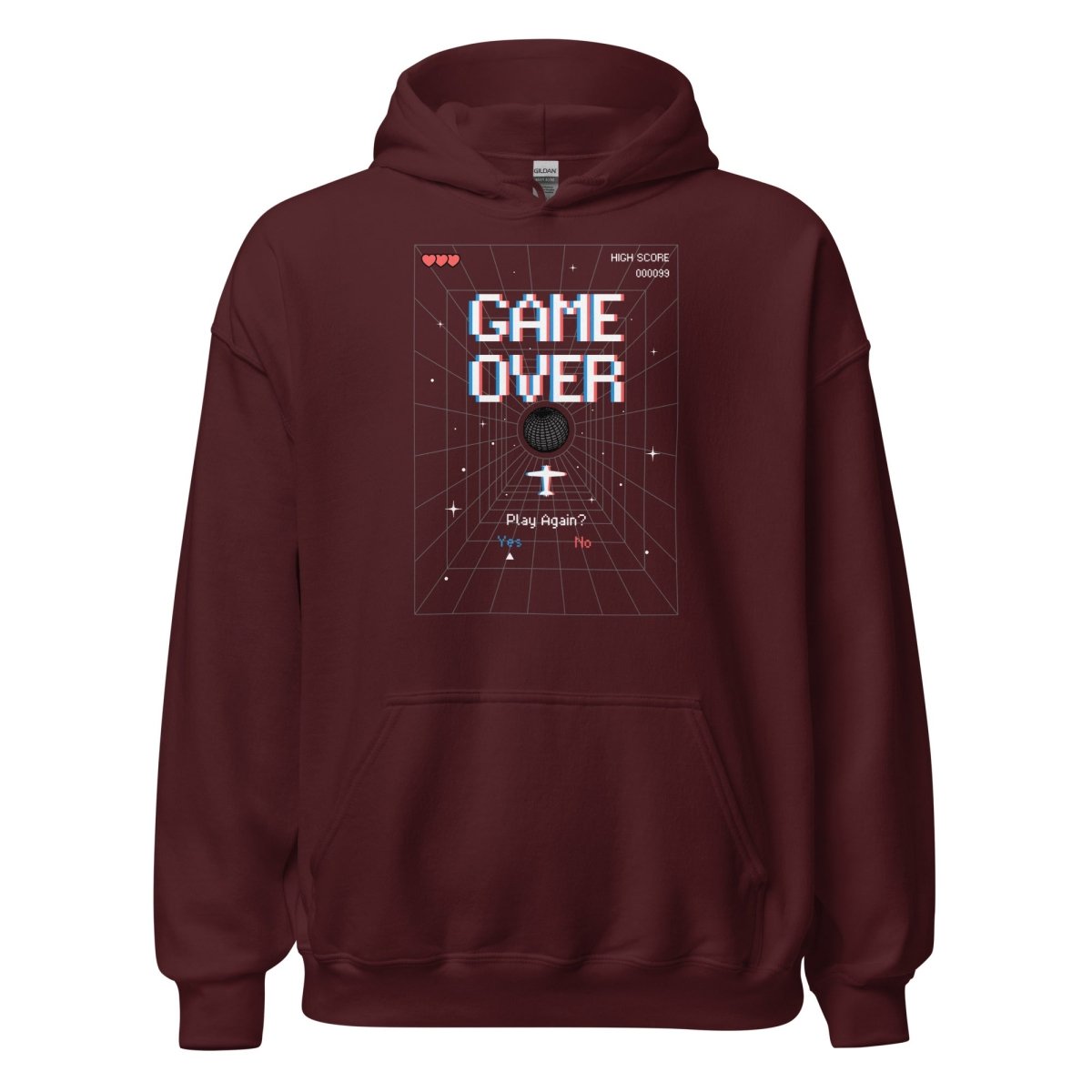 Unisex Hoodie "Game Over" - Black Ursus | Urban Streetwear