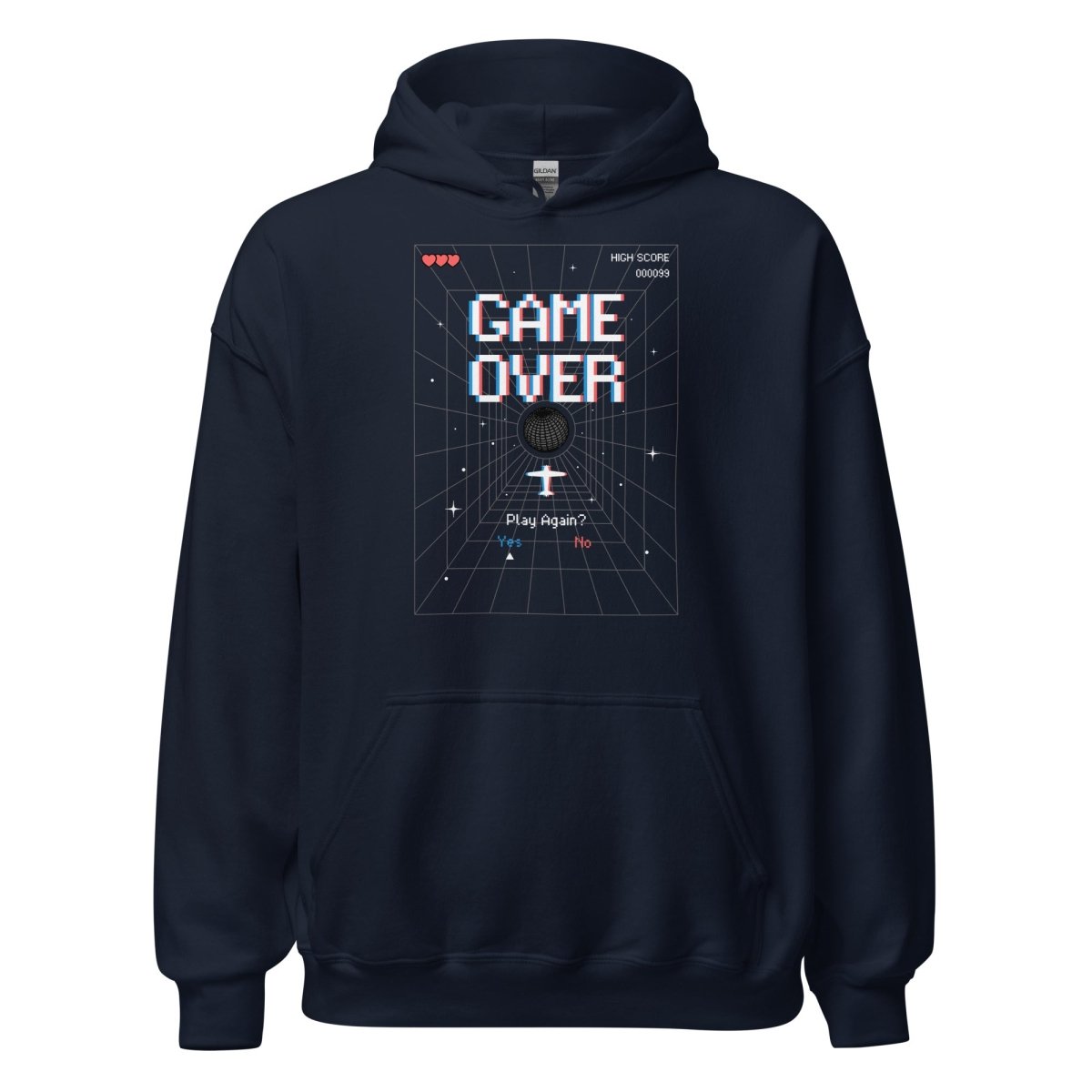 Unisex Hoodie "Game Over" - Black Ursus | Urban Streetwear