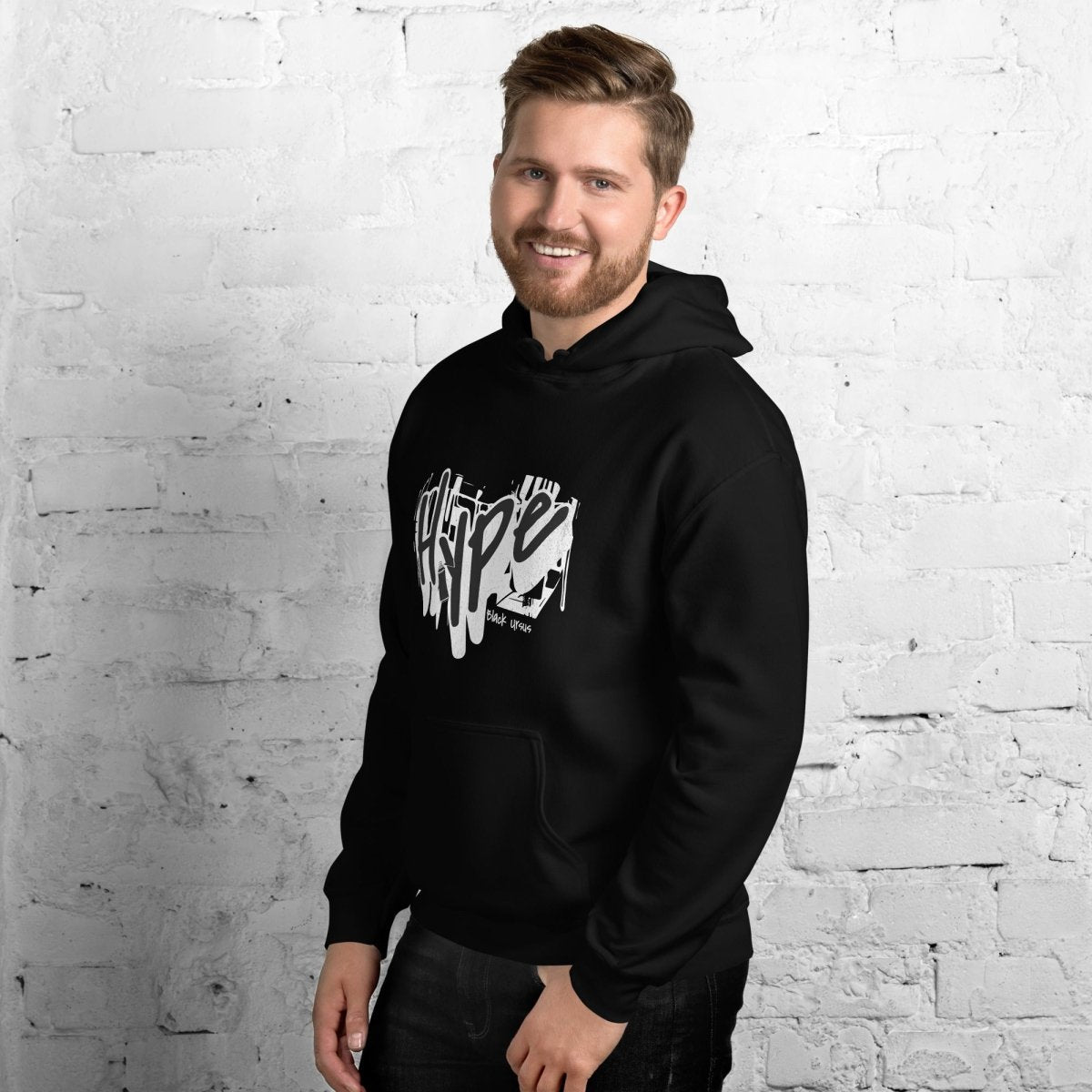 Unisex Hoodie "Hype" - Streetwear - size_range | Black Ursus