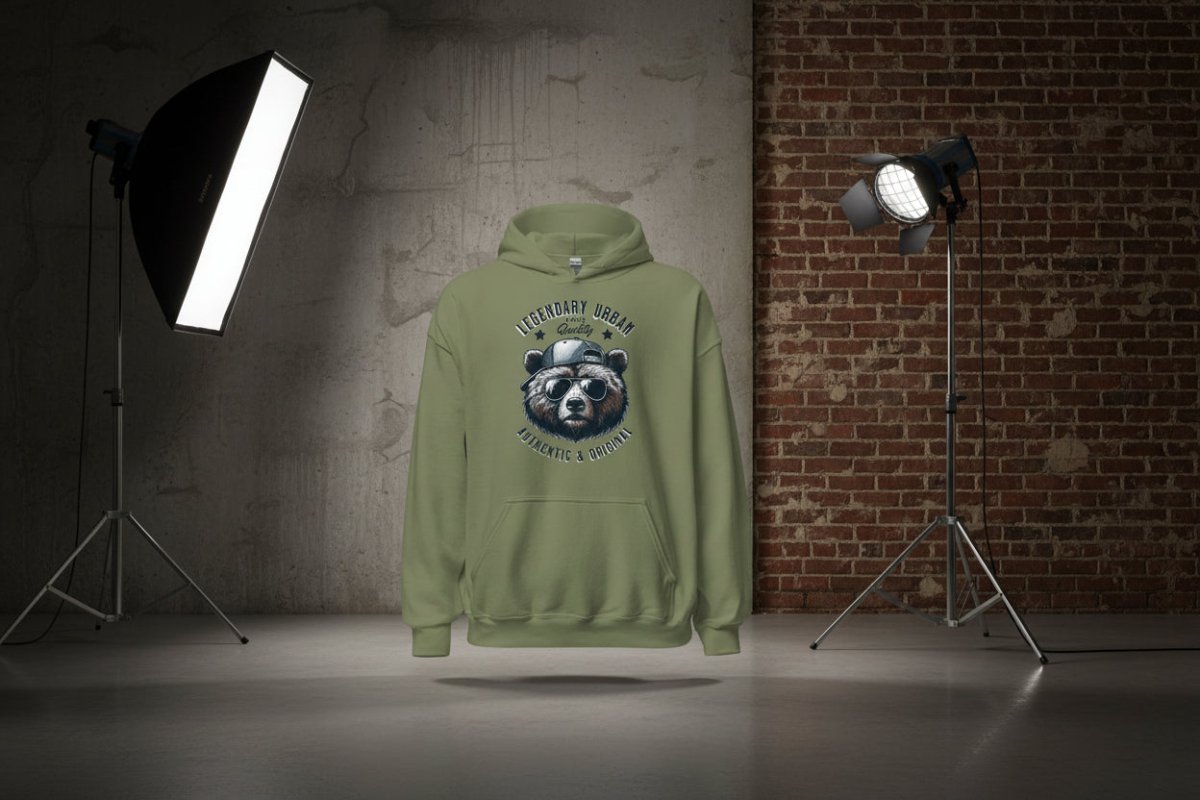 Unisex Hoodie "Legendary Urban" - Black Ursus | Urban Streetwear