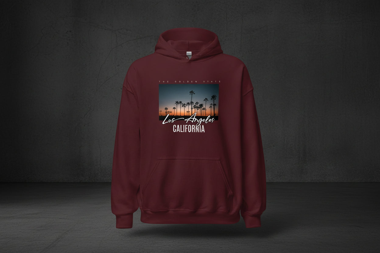 Unisex Hoodie "Los Angeles California" - Streetwear - size_range | Black Ursus