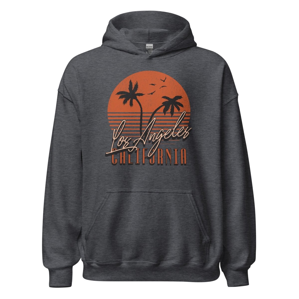 Unisex Hoodie "Los Angeles Sunset" - Black Ursus | Urban Streetwear