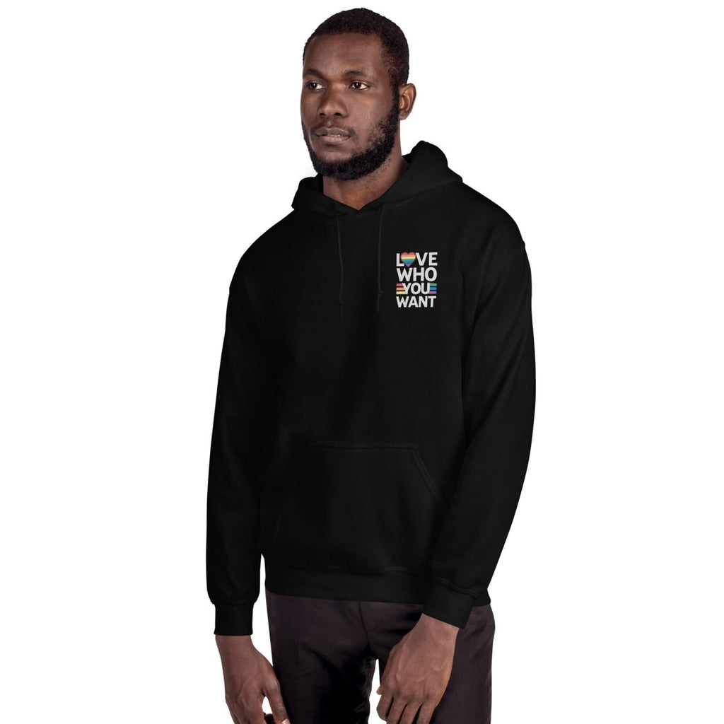 Unisex Hoodie "Love who you want" - Streetwear - size_range | Black Ursus