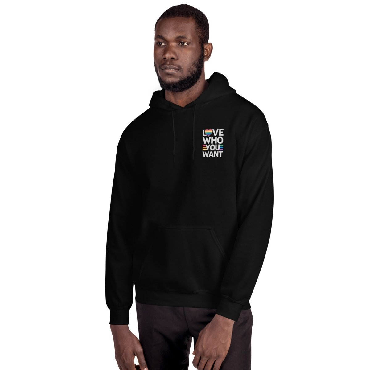 Unisex Hoodie "Love who you want" - Streetwear - size_range | Black Ursus