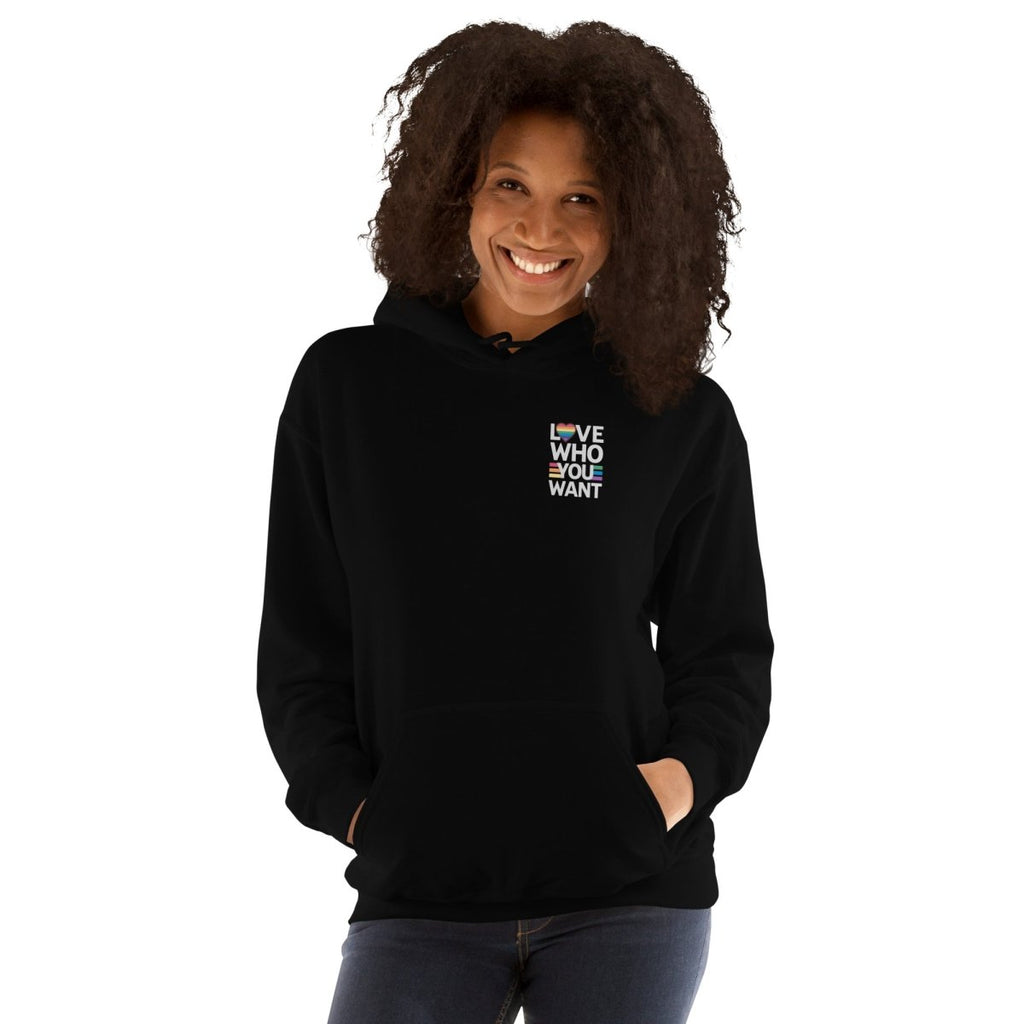 Unisex Hoodie "Love who you want" - Streetwear - size_range | Black Ursus