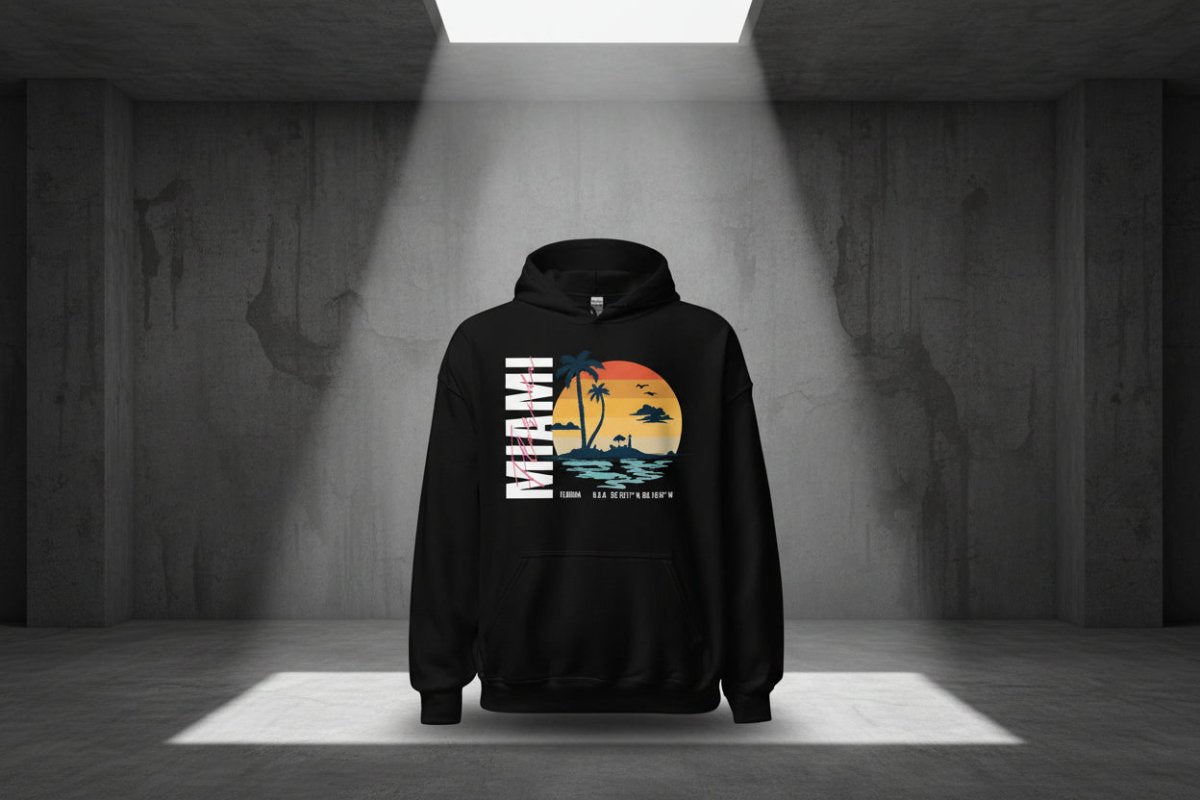 Unisex Hoodie "Miami" - Black Ursus | Urban Streetwear