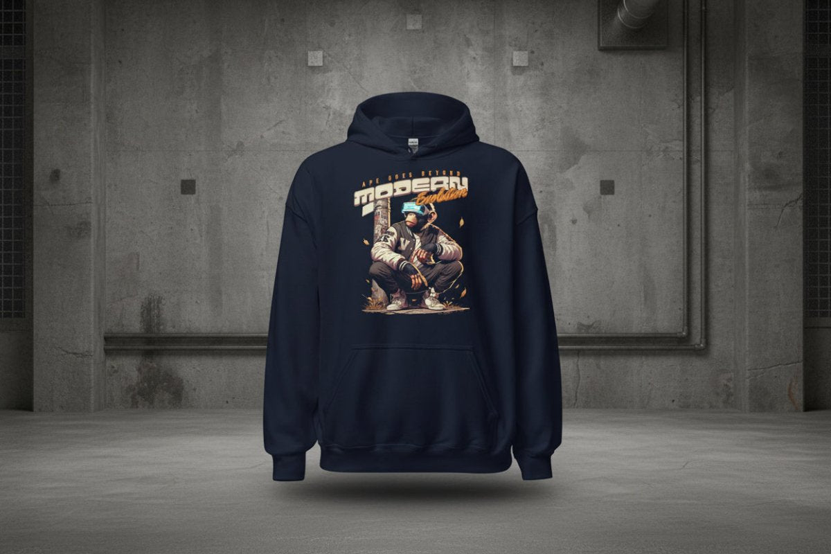 Unisex Hoodie " Modern Evolution" - Black Ursus | Urban Streetwear