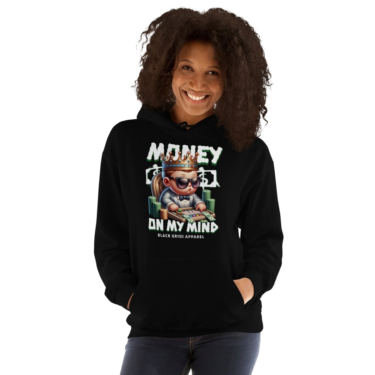 Unisex Hoodie "Money Baby" - Black Ursus | Urban Streetwear