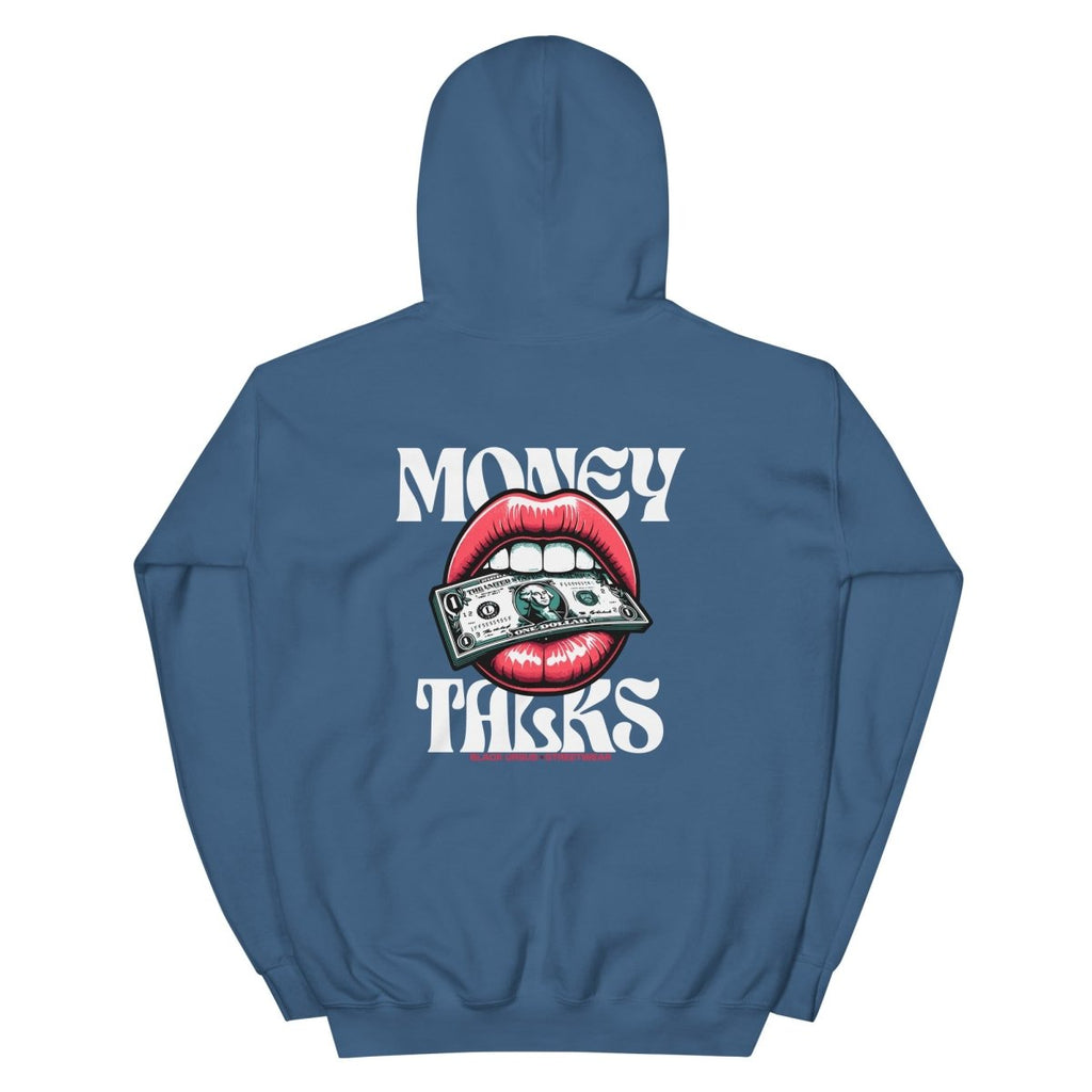 Unisex Hoodie "Money Talks" mit hochwertigem Logo - Stick in Farbe Gold - Streetwear - size_range | Black Ursus