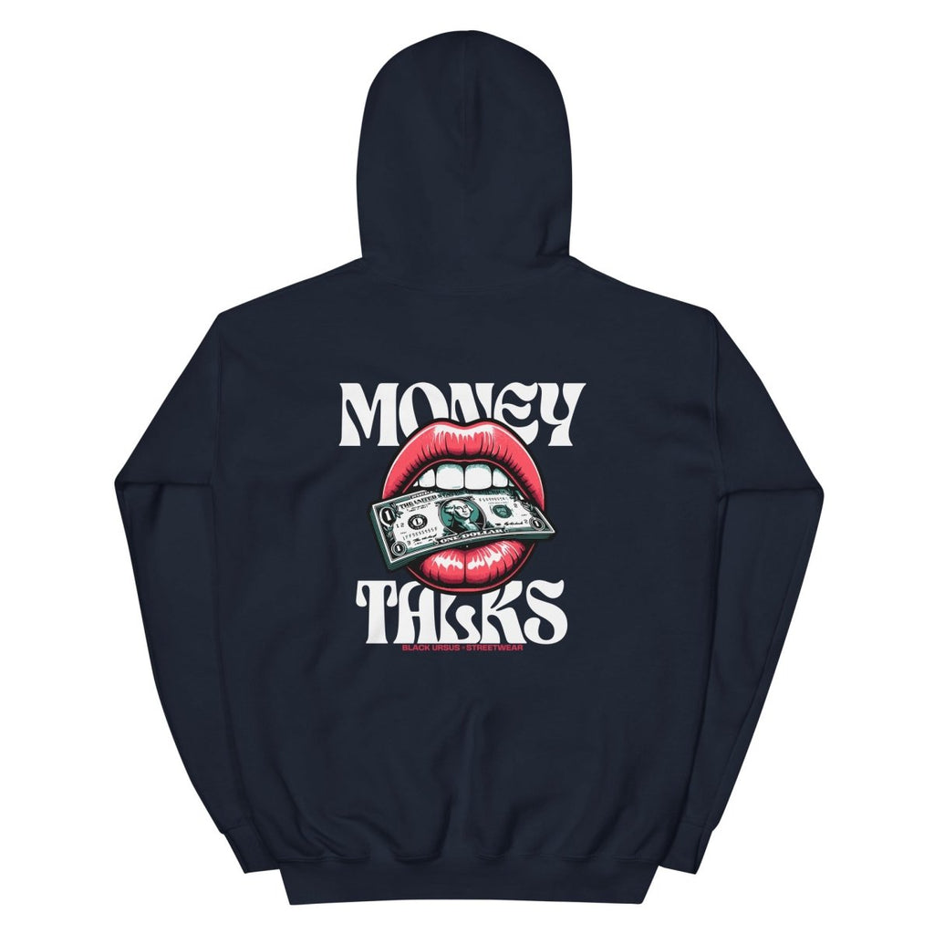 Unisex Hoodie "Money Talks" mit hochwertigem Logo - Stick in Farbe Gold - Streetwear - size_range | Black Ursus