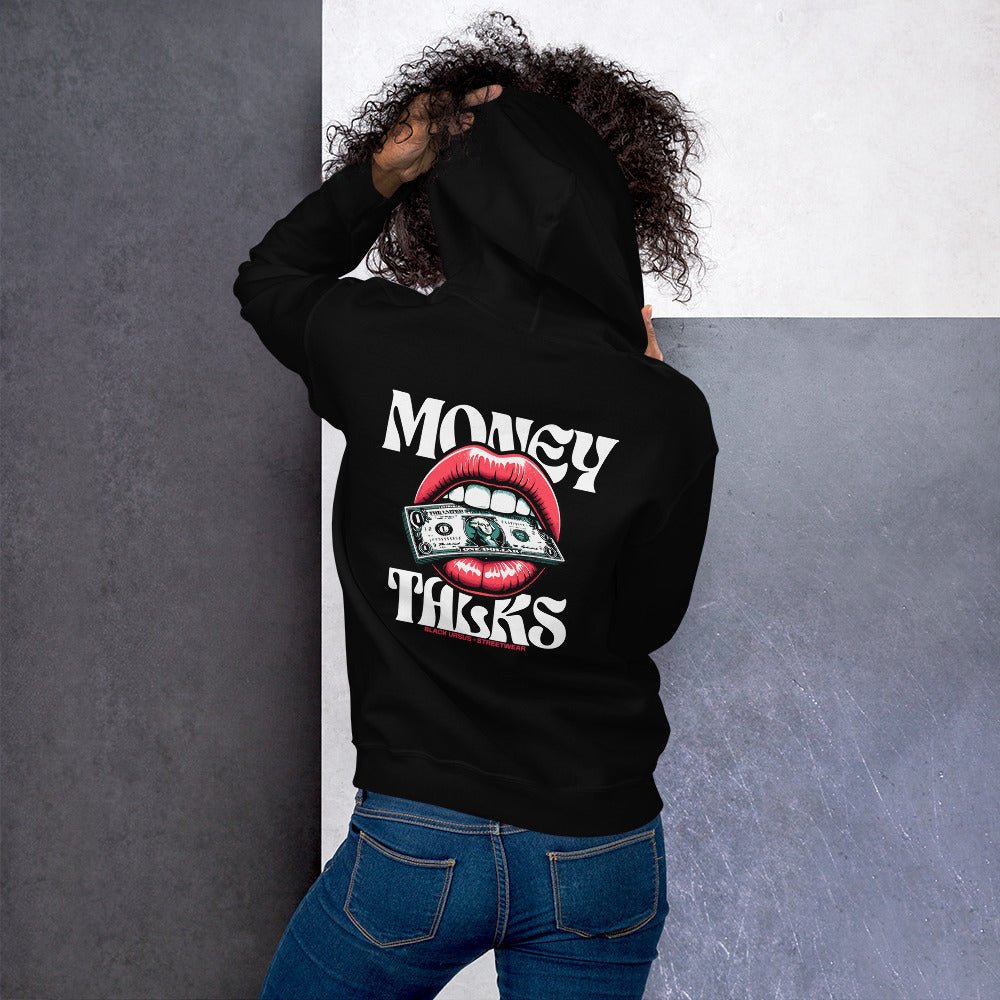 Unisex Hoodie "Money Talks" mit hochwertigem Logo - Stick in Farbe Gold - Streetwear - size_range | Black Ursus