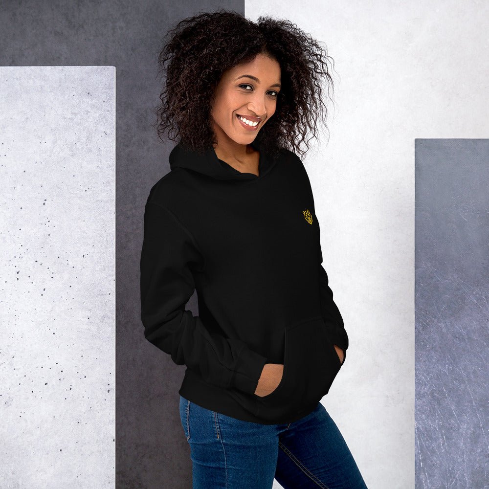 Unisex Hoodie "Money Talks" mit hochwertigem Logo - Stick in Farbe Gold - Streetwear - size_range | Black Ursus