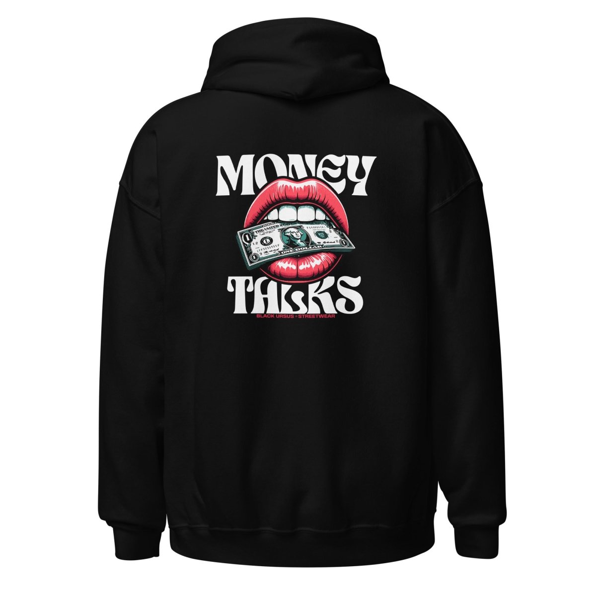 Unisex Hoodie "Money Talks" mit hochwertigem Logo - Stick in Farbe Gold - Streetwear - size_range | Black Ursus