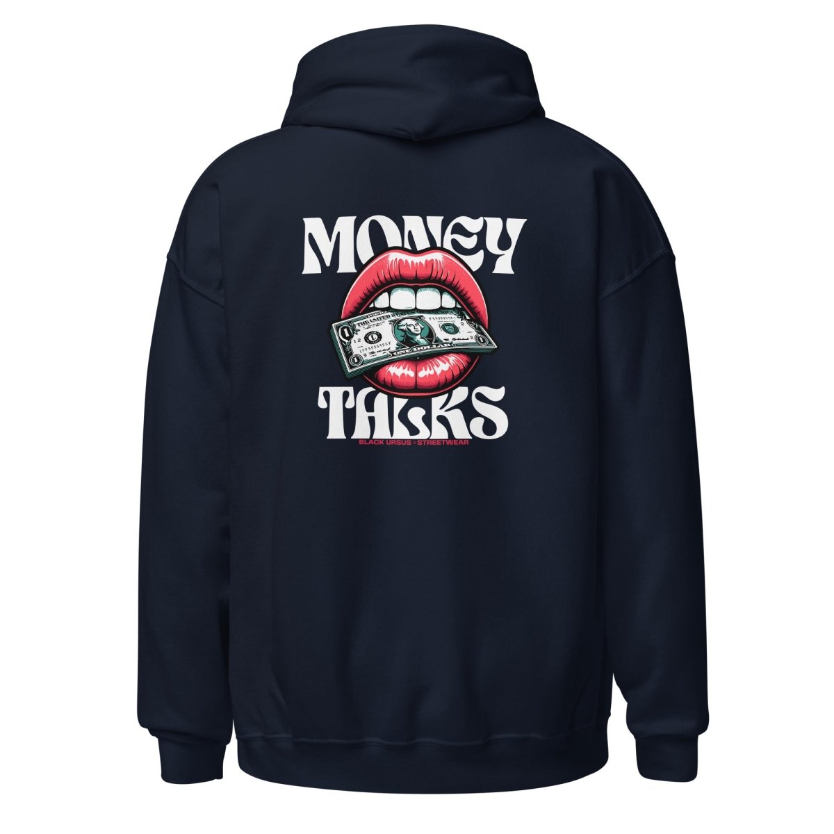 Unisex Hoodie "Money Talks" mit hochwertigem Logo - Stick in Farbe Gold - Streetwear - size_range | Black Ursus