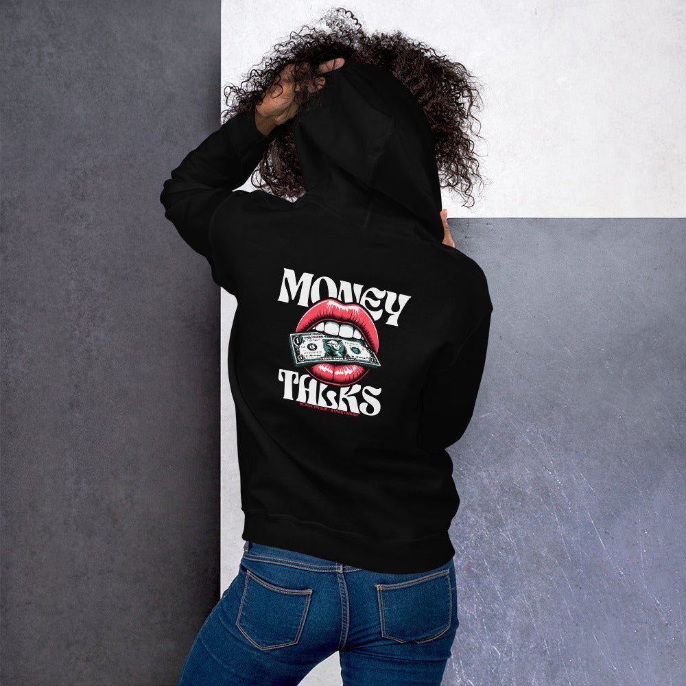Unisex Hoodie "Money Talks" mit hochwertigem Logo - Stick in Farbe Gold - Streetwear - size_range | Black Ursus