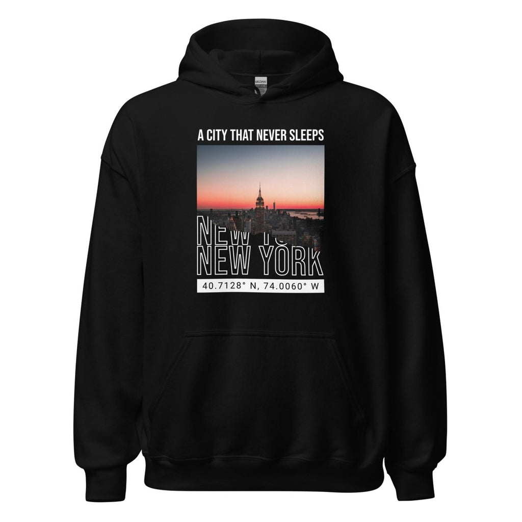 Unisex Hoodie "Never Sleep" - Streetwear - size_range | Black Ursus