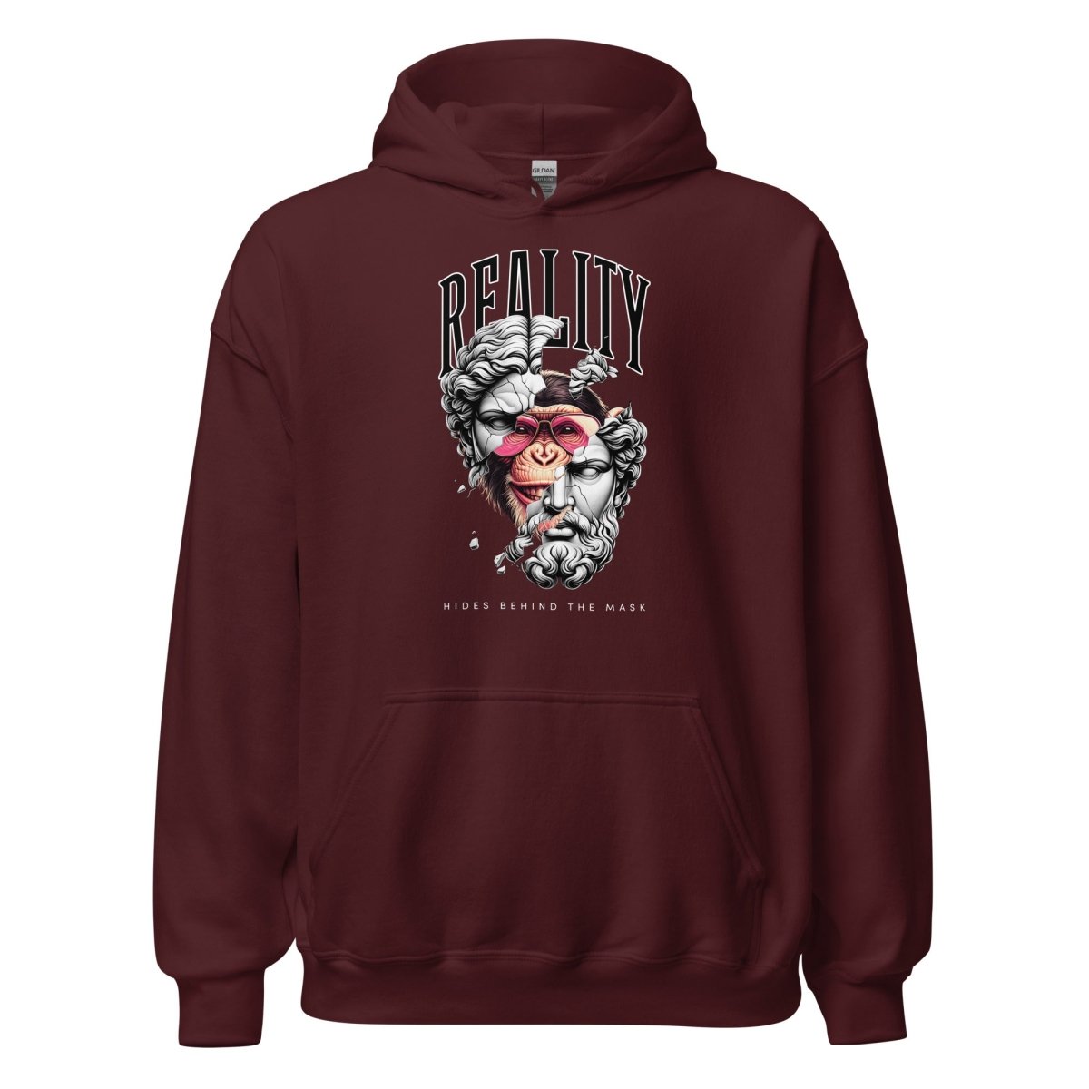 Unisex Hoodie „Reality Mask“ - Streetwear - size_range | Black Ursus
