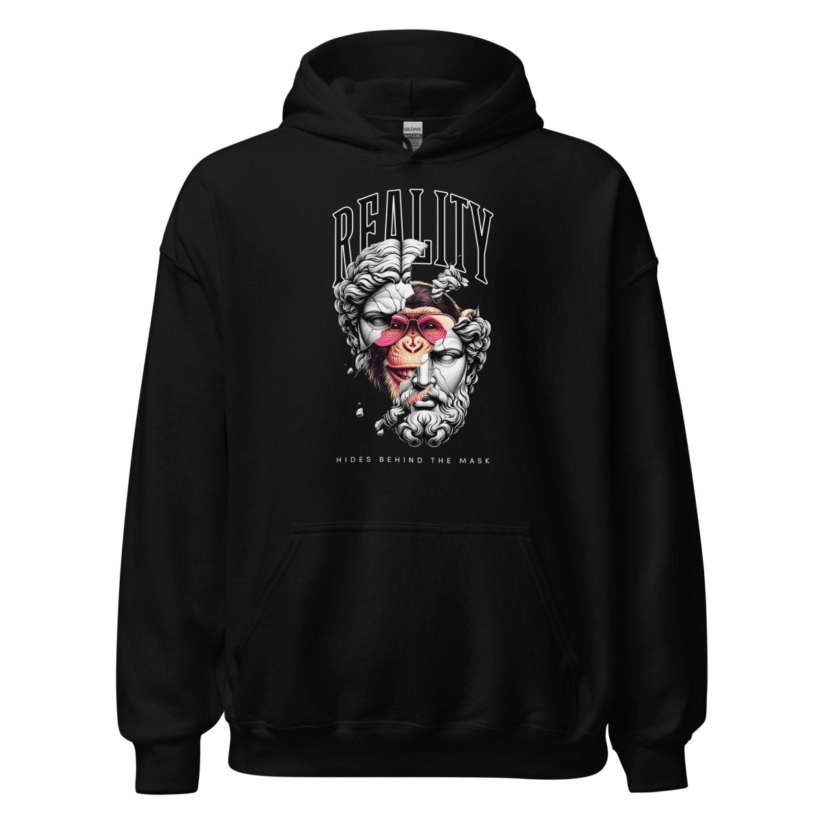 Unisex Hoodie „Reality Mask“ - Streetwear - size_range | Black Ursus