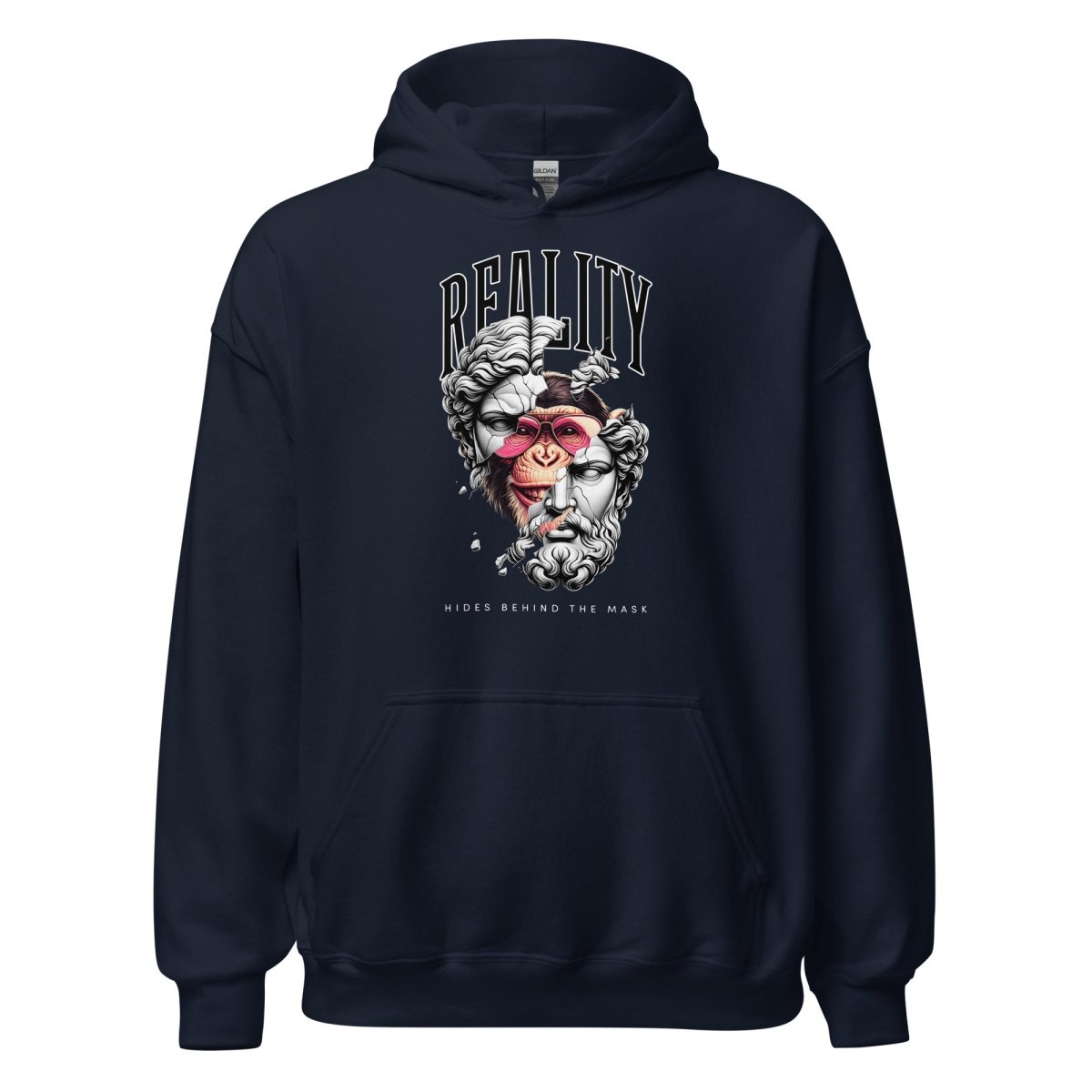Unisex Hoodie „Reality Mask“ - Streetwear - size_range | Black Ursus