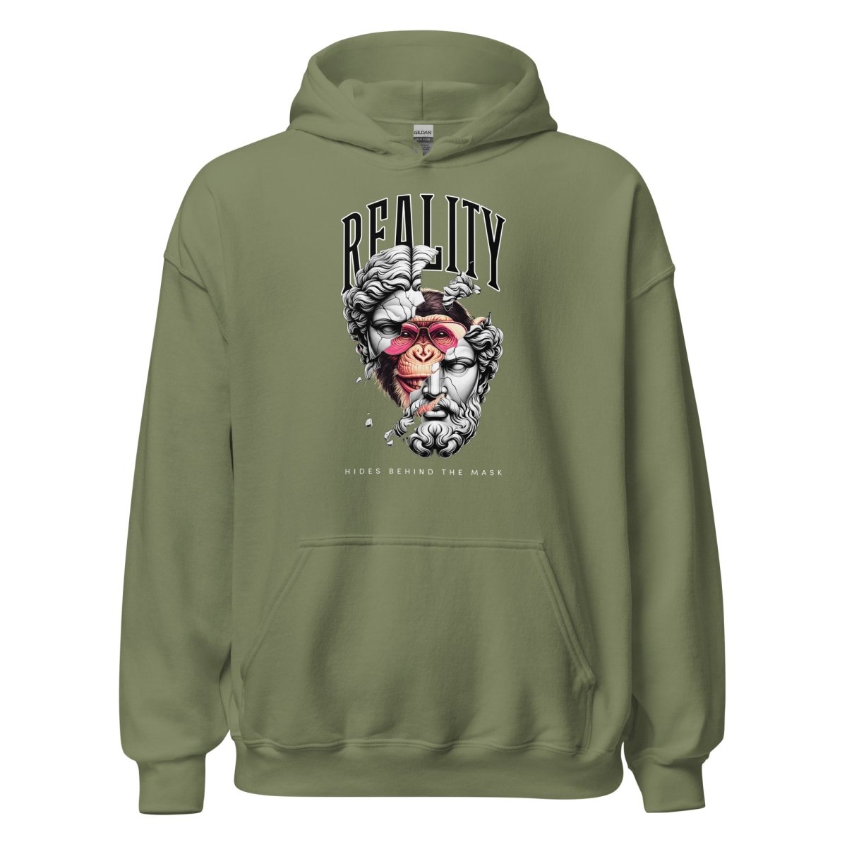 Unisex Hoodie „Reality Mask“ - Streetwear - size_range | Black Ursus