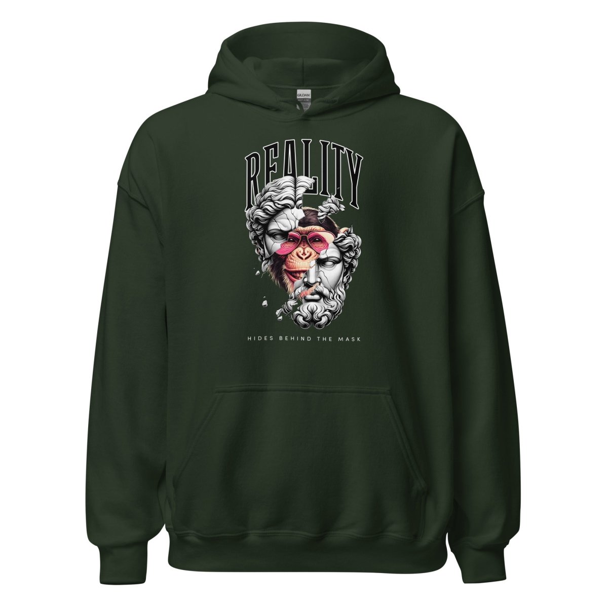 Unisex Hoodie „Reality Mask“ - Streetwear - size_range | Black Ursus