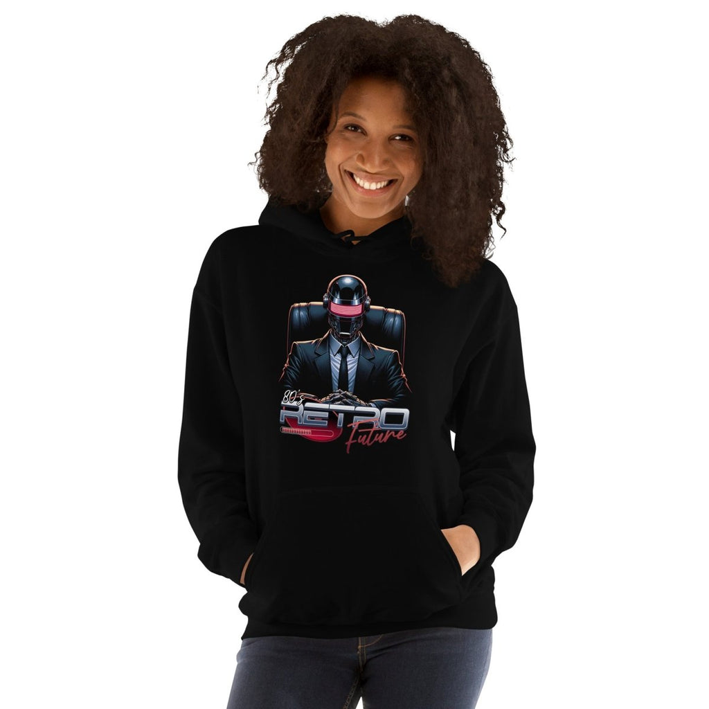 Unisex Hoodie "Retro Future" - Black Ursus | Urban Streetwear