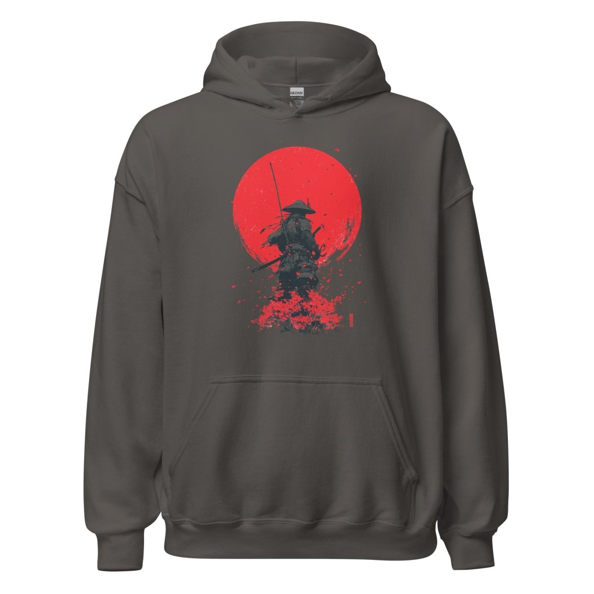 Unisex Hoodie "Samurai Red Sun" - Streetwear - size_range | Black Ursus