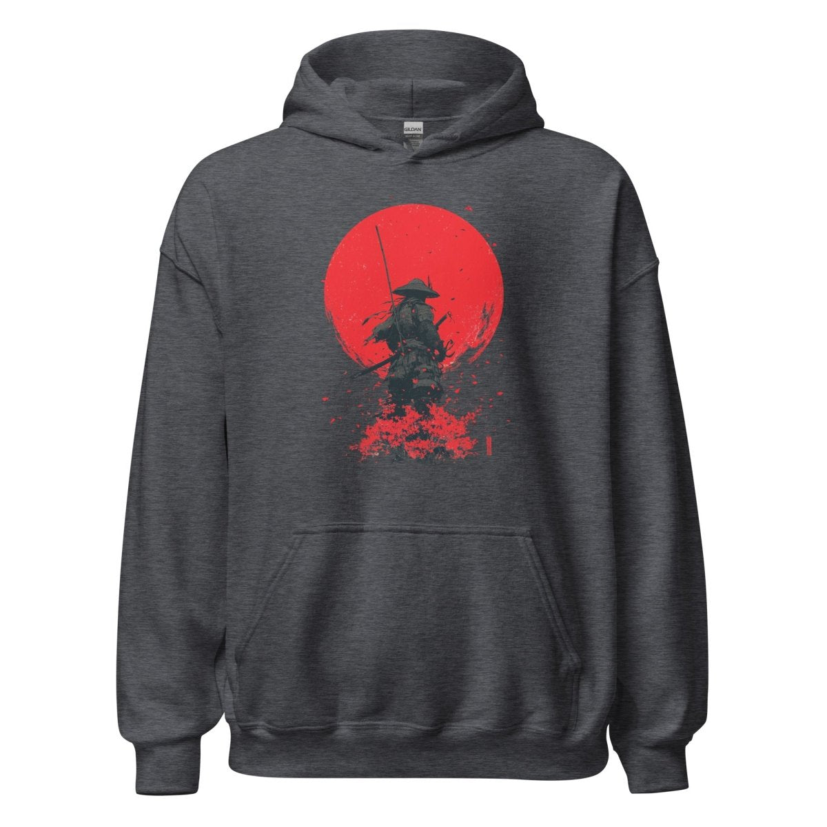 Unisex Hoodie "Samurai Red Sun" - Streetwear - size_range | Black Ursus