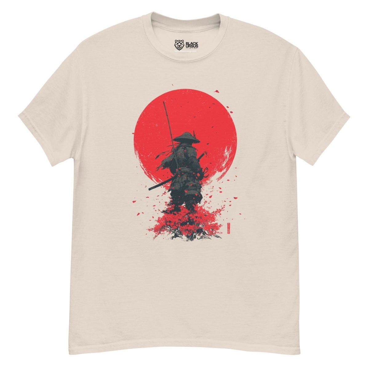 Samurai Red Sun Unisex T-Shirt - Streetwear - size_range | Black Ursus