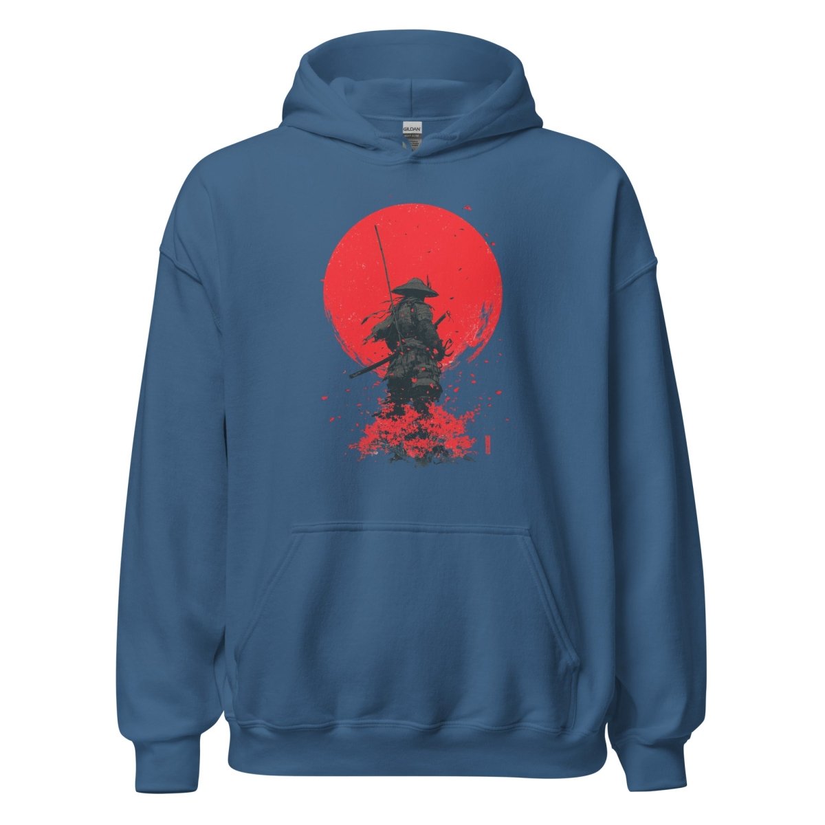 Unisex Hoodie "Samurai Red Sun" - Streetwear - size_range | Black Ursus