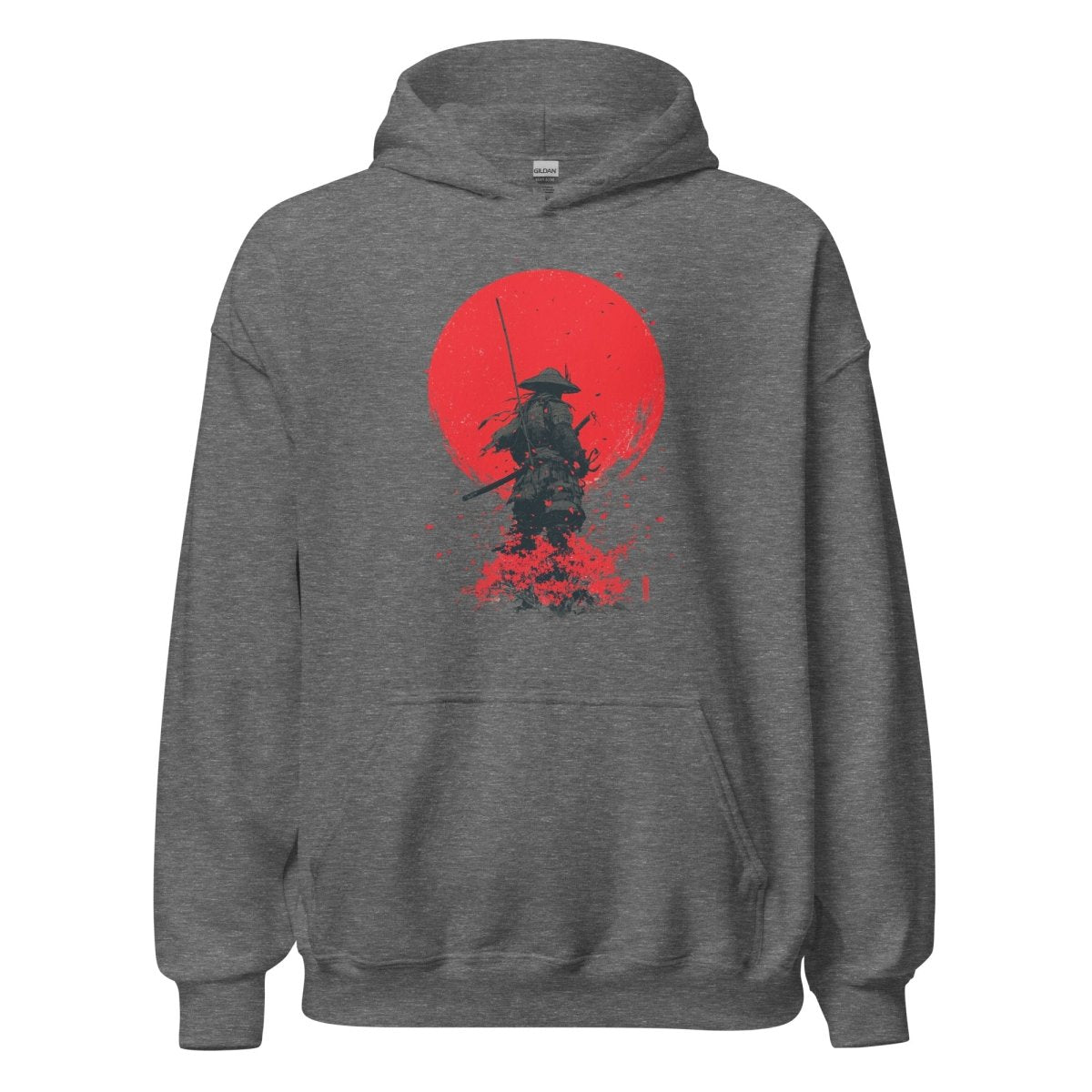 Unisex Hoodie "Samurai Red Sun" - Streetwear - size_range | Black Ursus