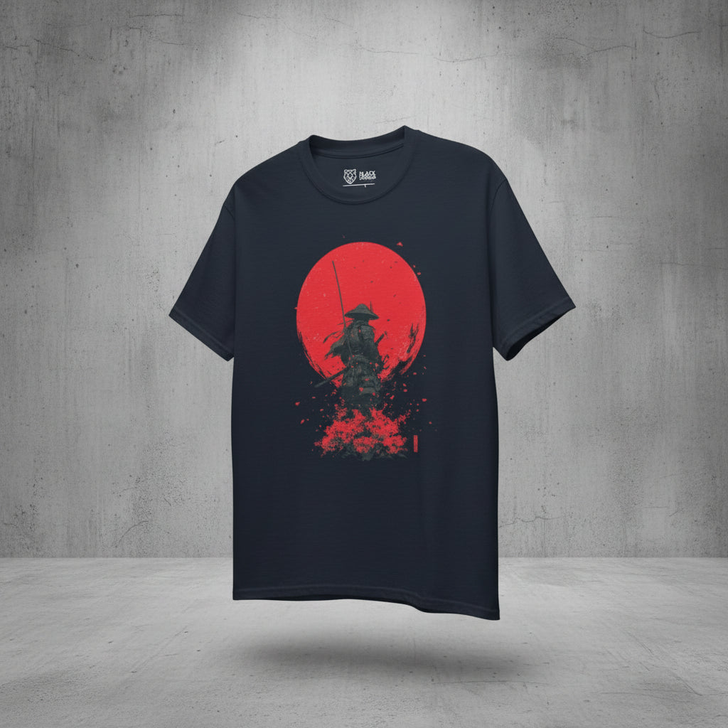 Samurai Red Sun Unisex T-Shirt - Streetwear - size_range | Black Ursus