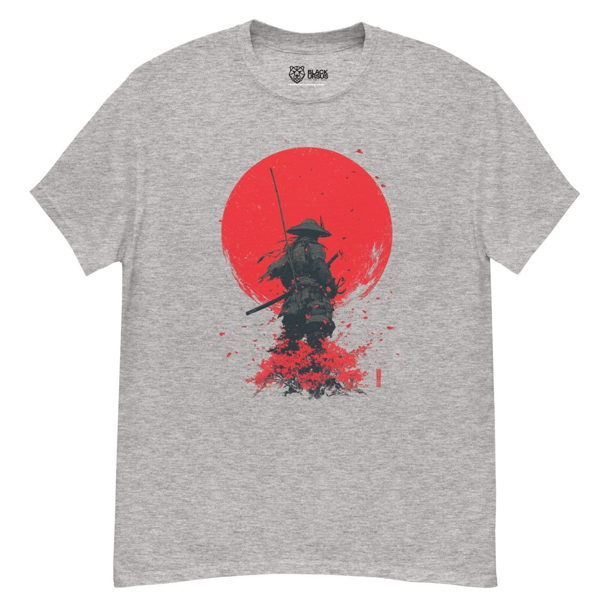 Samurai Red Sun Unisex T-Shirt - Streetwear - size_range | Black Ursus