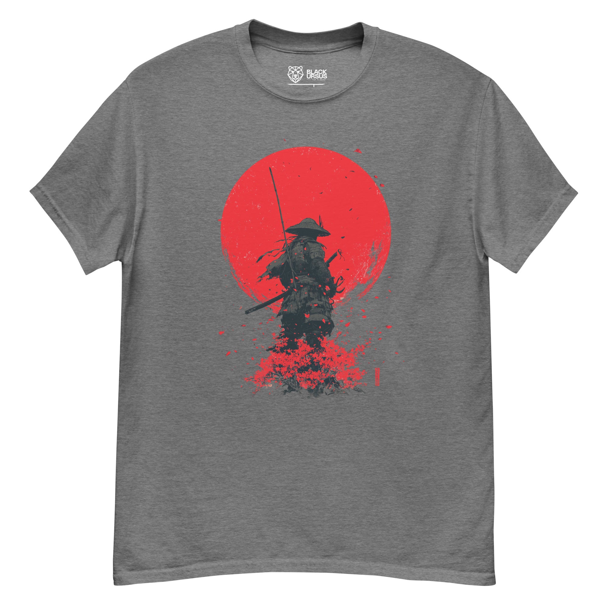 Samurai Red Sun Unisex T-Shirt - Streetwear - size_range | Black Ursus