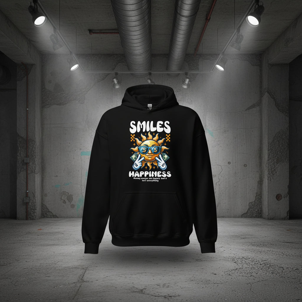 Unisex Hoodie "Smiles" - Black Ursus | Urban Streetwear