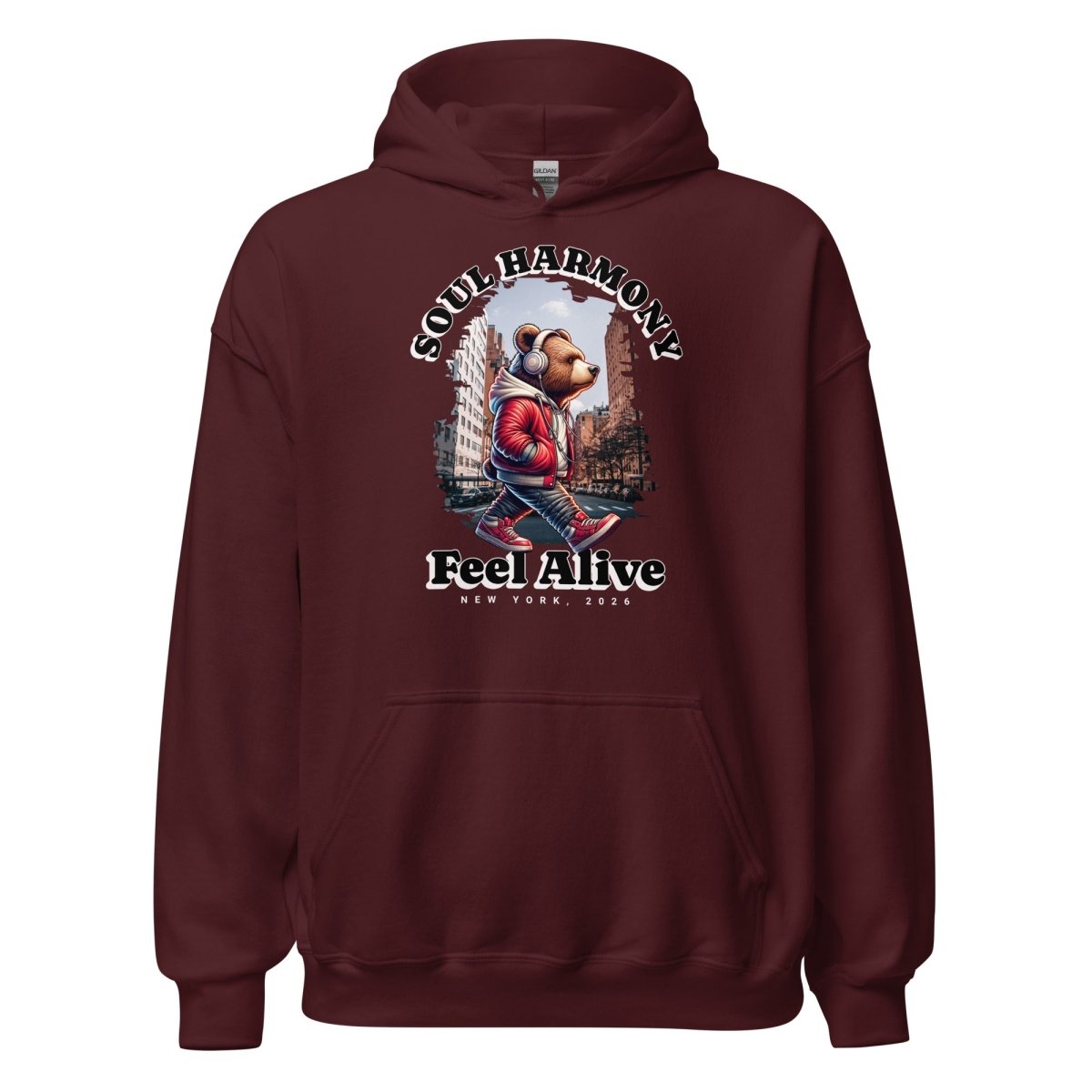 Unisex Hoodie "Soul Harmony" - Streetwear - size_range | Black Ursus