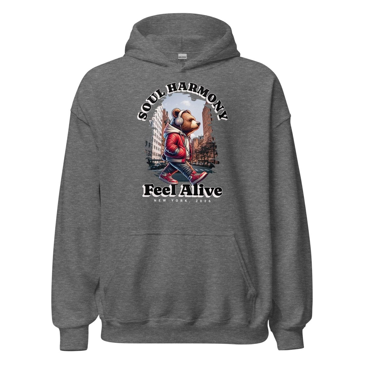 Unisex Hoodie "Soul Harmony" - Streetwear - size_range | Black Ursus