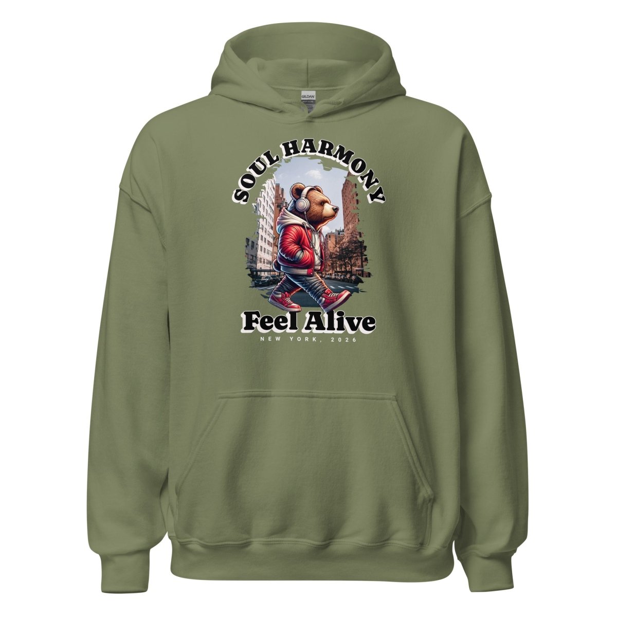 Unisex Hoodie "Soul Harmony" - Streetwear - size_range | Black Ursus