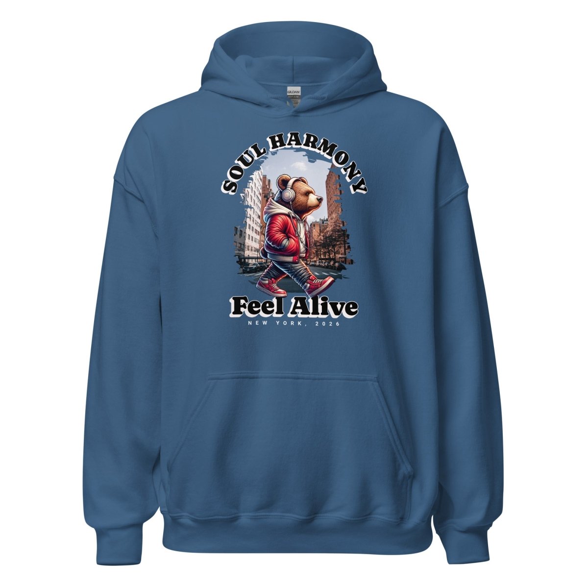 Unisex Hoodie "Soul Harmony" - Streetwear - size_range | Black Ursus