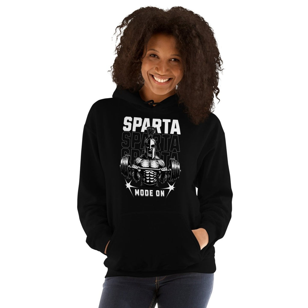 Unisex Hoodie "Sparta Mode On" - Streetwear - size_range | Black Ursus