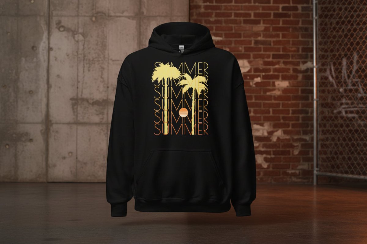 Unisex Hoodie "Summer Set" - Black Ursus | Urban Streetwear