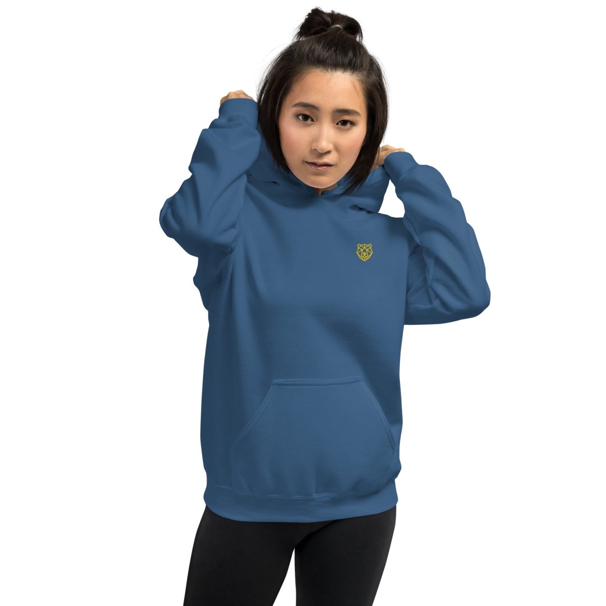Unisex Hoodie " Tokyo" mit hochwertigem Logo - Stick in Farbe Gold - Streetwear - size_range | Black Ursus