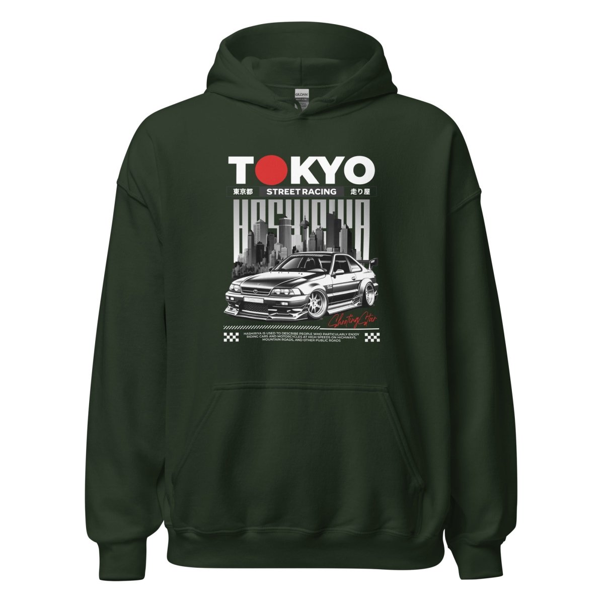 Unisex Hoodie "Tokyo Street Racing 1" - Streetwear - size_range | Black Ursus