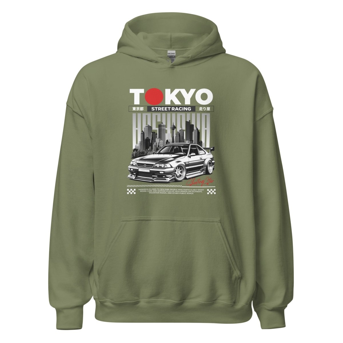Unisex Hoodie "Tokyo Street Racing 1" - Streetwear - size_range | Black Ursus