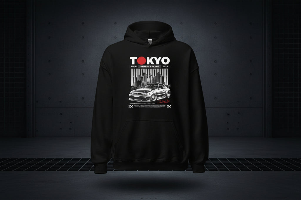 Unisex Hoodie "Tokyo Street Racing 1" - Streetwear - size_range | Black Ursus
